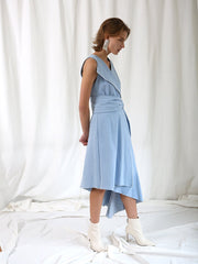 Flowy Linen Maxi Dress With Spaghetti Straps And Side Cutout Waist