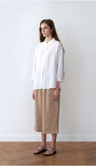 High-Rise Wide-Leg Cropped Linen Pants With Soft Pleats And Relaxed Silhouette