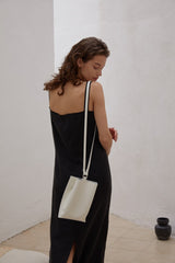Sleeveless Linen Maxi Dress with Wide Straps and Side Slit for Elevated Summer Styling