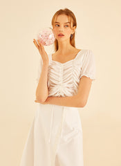 A-Line High Waist Linen Skirt With Clean Seam Detail And Midi Length For Timeless Elegance