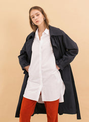 Timeless Double-Breasted Linen Blazer with Belted Waist and Wide Notch Lapels for Women