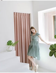 Flared Midi Linen Dress with Pleated Skirt and Cap Sleeves for Elegant Summer Outfits