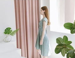 Flared Midi Linen Dress with Pleated Skirt and Cap Sleeves for Elegant Summer Outfits