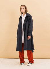 Timeless Double-Breasted Linen Blazer with Belted Waist and Wide Notch Lapels for Women