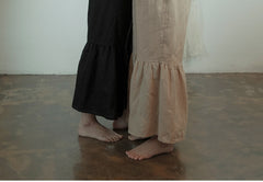 Tamara Linen Cotton Ruffle Pants