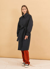 Timeless Double-Breasted Linen Blazer with Belted Waist and Wide Notch Lapels for Women