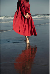 Gabardina de lino y algodón Colleen para mujer