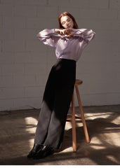 Soft Silk Button-Down Shirt with Relaxed Fit and Fluid Drape for Effortless Feminine Styling