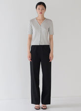 Wide-Leg Linen Pants with Elastic Waistband and Relaxed Fit for Effortless Everyday Elegance