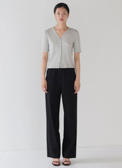 Wide-Leg Linen Pants with Elastic Waistband and Relaxed Fit for Effortless Everyday Elegance