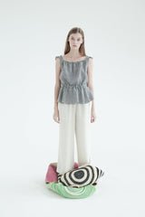 High-Waisted Wide-Leg Linen Pants with Relaxed Fit and Soft Natural Texture