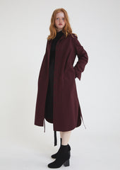 Long Sleeve Button-Down Linen Shirt Dress with Waist Tie Belt and Classic Collar Design