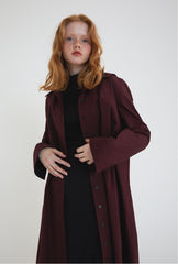 Long Sleeve Button-Down Linen Shirt Dress with Waist Tie Belt and Classic Collar Design