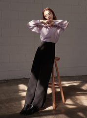 Wide-Leg High-Rise Linen Pants with Tailored Pleats and Minimalist Silhouette for Everyday Elegance
