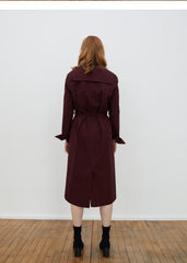 Long Sleeve Button-Down Linen Shirt Dress with Waist Tie Belt and Classic Collar Design