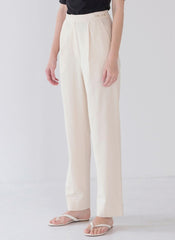 High-Waisted Linen Pants with Pleated Front and Tailored Fit for Sophisticated Everyday Wear