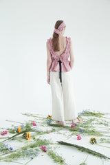 High-Waisted Wide-Leg Linen Pants with Relaxed Fit and Soft Natural Texture
