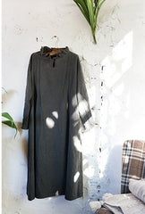 Vestido largo con volantes de lino y algodón Sofia