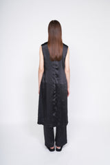 Sleeveless V-Neck Silk Dress with Relaxed Fit and Minimalist Aesthetic for Effortless Style