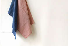 Paño de cocina de lino y algodón