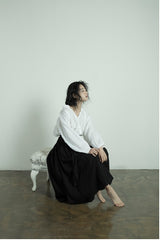 Camisa de manga larga Patricia de lino y algodón