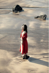 Gabardina de lino y algodón Colleen para mujer