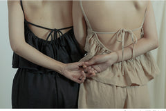 Tamara Linen Cotton Ruffle Pants