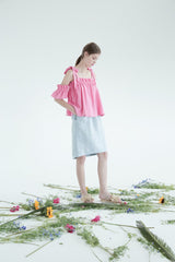 Linen Midi Skirt With Tailored Silhouette And Clean Hem For Elevated Summer Styling