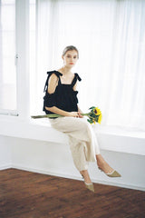 High-Waisted Wide-Leg Linen Pants with Relaxed Fit and Soft Natural Texture