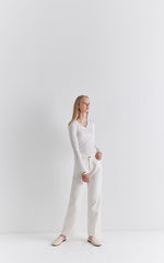 Wide-Leg Linen Pants with Elastic Back Waist and Front Pockets for Effortless Everyday Comfort