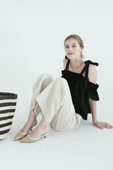 High-Waisted Wide-Leg Linen Pants with Relaxed Fit and Soft Natural Texture