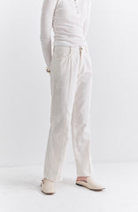 Slim Fit Long Sleeve Cotton Top with Buttoned Henley Neckline for Everyday Layering