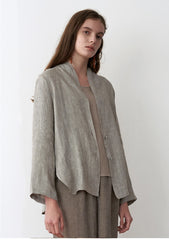 Women's Wide-Leg Cropped Linen Pants – Lightweight Relaxed Fit Trousers for Effortless Style