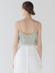 Breathable Linen Cami Top with Adjustable Straps and Soft Drape for Effortless Summer Style