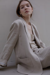 High-Waisted Wide-Leg Linen Pants With Pleats And Relaxed Fit For Effortless Summer Styling