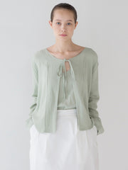 High-Waisted Midi Linen Skirt with Tailored Pleats and Clean Front Panel for Refined Summer Style