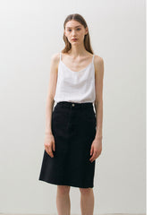 Minimalist Linen Camisole Top with Lightweight Straps and Relaxed Fit for Effortless Summer Style