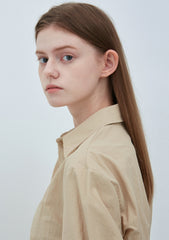 Crisp Linen Button-Up Shirt with Half Sleeves and Tailored Fit for Effortless Sophistication