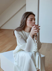 Elegant A-Line Silk Skirt with Fluid Drape and High Waistband for Effortless Day-to-Night Style