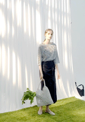 High-Waisted Linen Wrap Skirt With Front Tie Detail And Back Slit For Effortless Movement