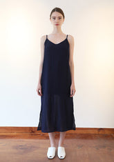 Elegant Sleeveless Midi Linen Dress with Side Ties and Lightweight Textured Finish