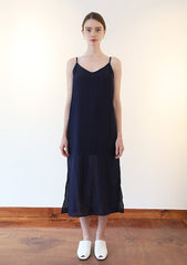Elegant Sleeveless Midi Linen Dress with Side Ties and Lightweight Textured Finish