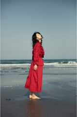 Gabardina de lino y algodón Colleen para mujer