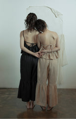 Tamara Linen Cotton Ruffle Pants