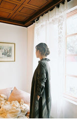 Vestido largo con volantes de lino y algodón Sofia