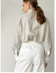 High-Waisted Wide-Leg Linen Pants with Belted Waistband and Tailored Pleats for Women