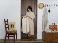 Falda cruzada midi de lino y algodón Tyra