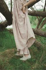 Vestido lencero de lino y algodón Marguerite