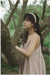 Vestido lencero de lino y algodón Marguerite