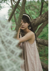 Vestido lencero de lino y algodón Marguerite